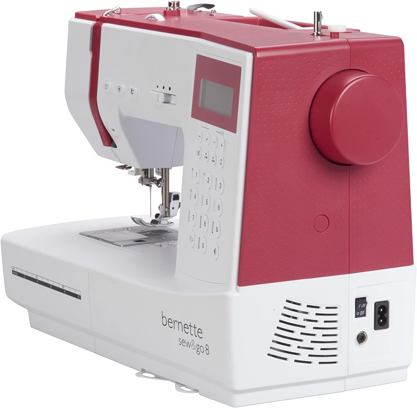 Bernette Sew&amp;GO8 computergestuurde naaimachine met 197 naaiprogramma's, vrije arm, multifunctioneel scherm, naaien, patchwork, quilten, wit 