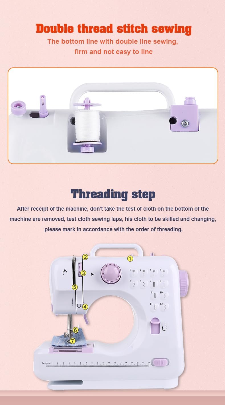 Machine à coudre pour débutants, mini machine à coudre portable