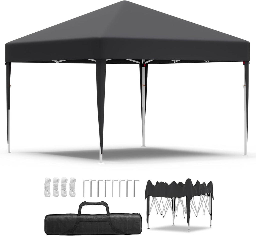 Gazebo pliant étanche JUMMICO, gazebo de jardin extérieur, gazebo pliant à hauteur réglable,