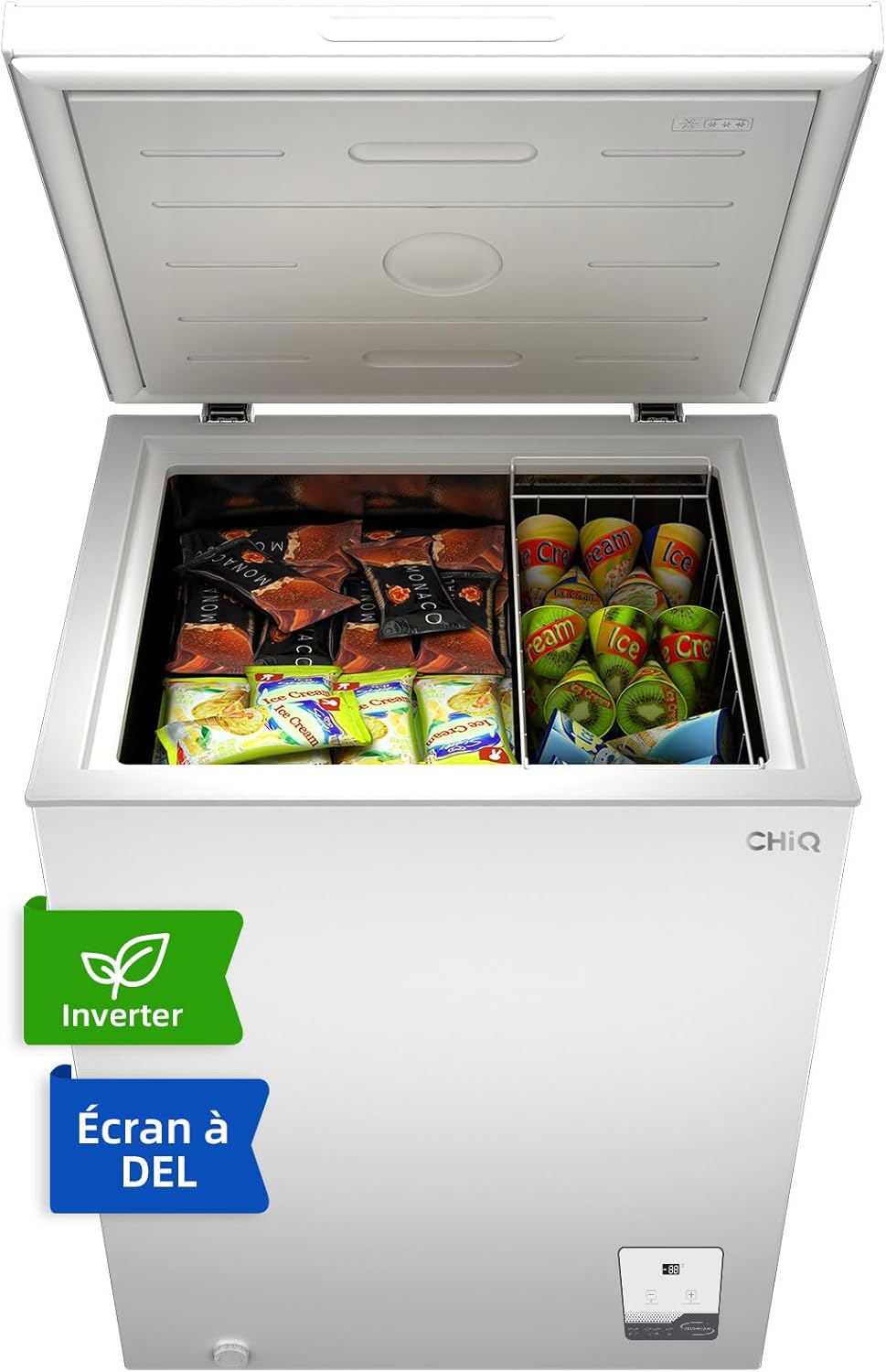 Congélateur vertical 99 L 54,5 x 47,6 x 83,5 cm Design compact Congélation 4 étoiles Contrôle constant de la température