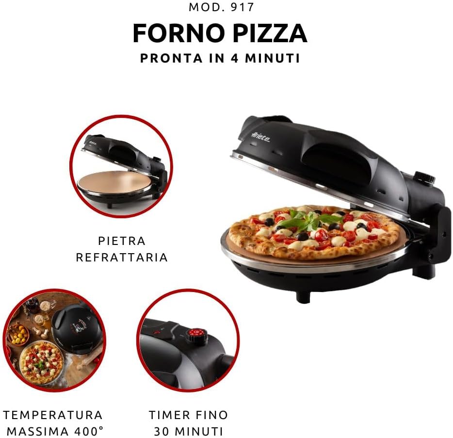 ARIETE Four à pizza 917NOIR
