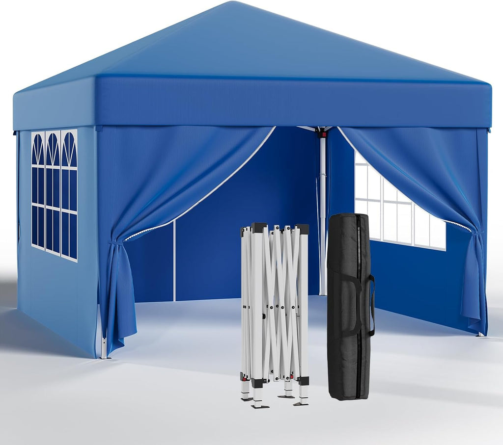 Gazebo pliant étanche JUMMICO, gazebo de jardin extérieur, gazebo pliant à hauteur réglable,