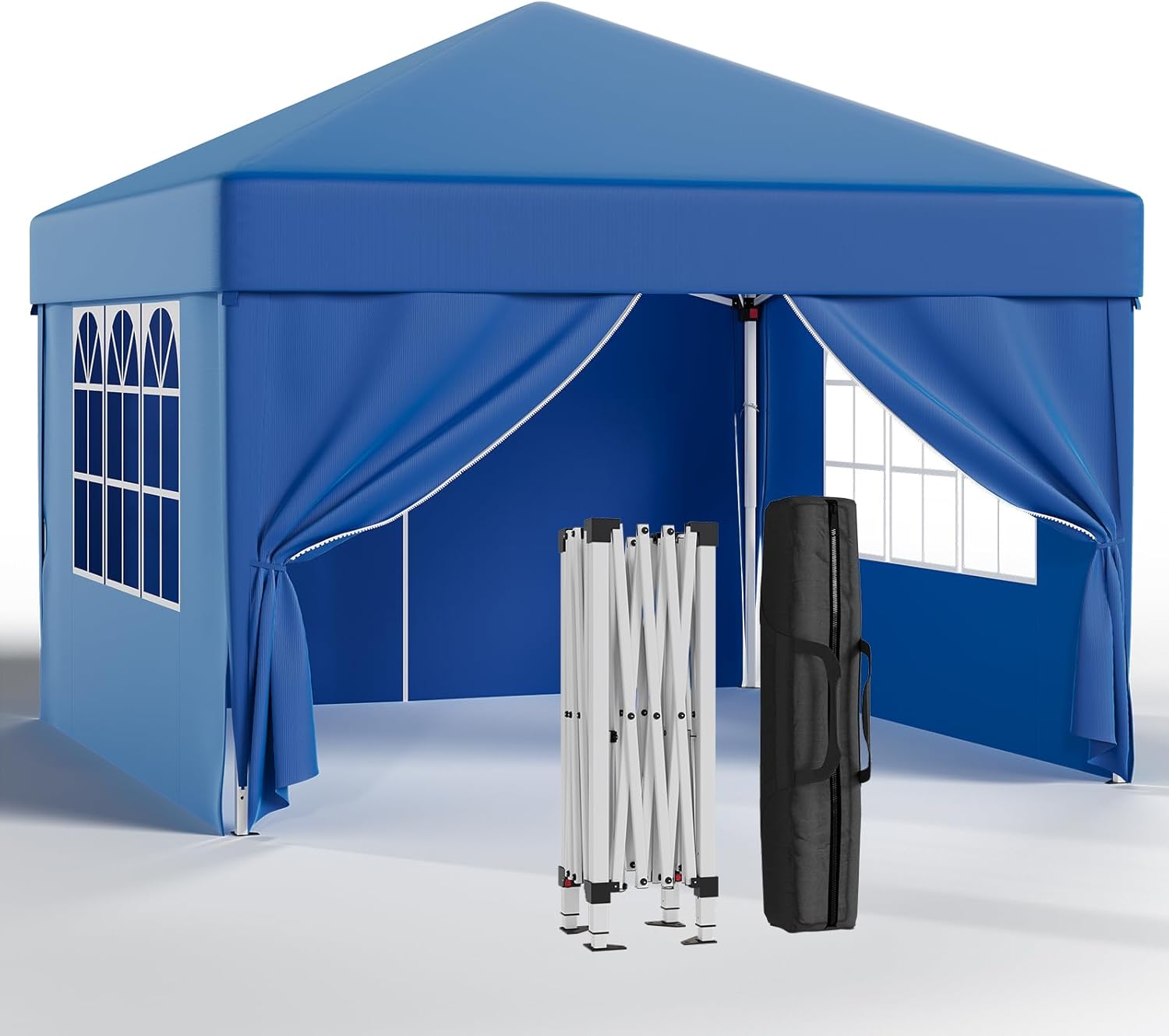 Gazebo pliant étanche JUMMICO, gazebo de jardin extérieur, gazebo pliant à hauteur réglable,