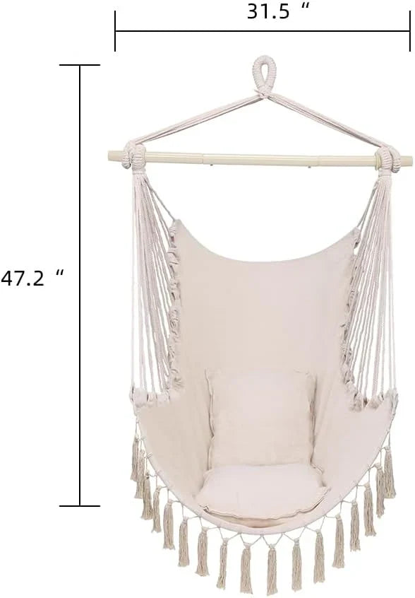 ONCLOUD Hamac Chaise Balançoire à Corde Suspendue, peut supporter jusqu'à 550 lb,