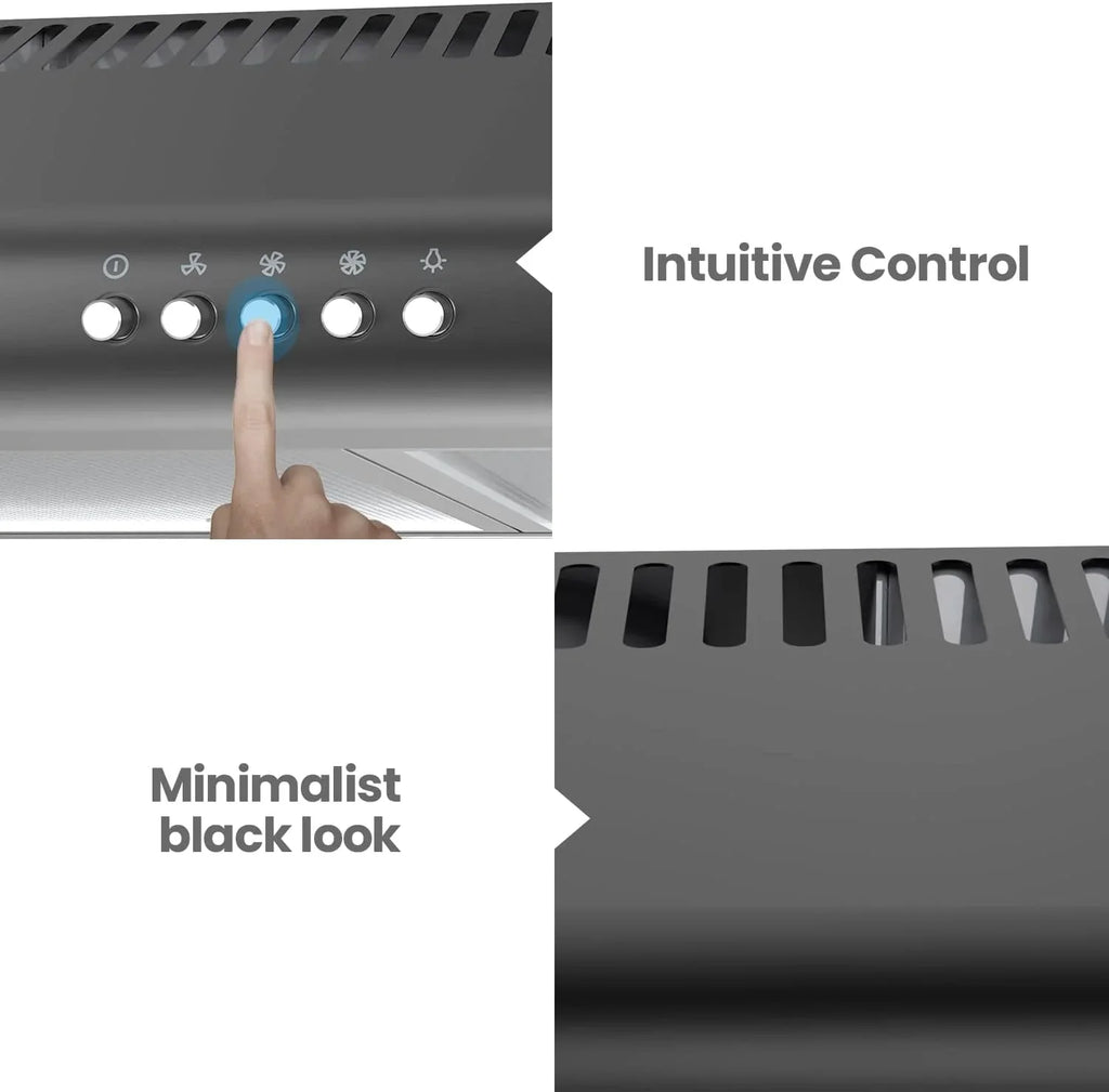 Filtre de cuisine réutilisable en acier inoxydable durable Comfee 30 po pour conduit/sans conduit sous armoire