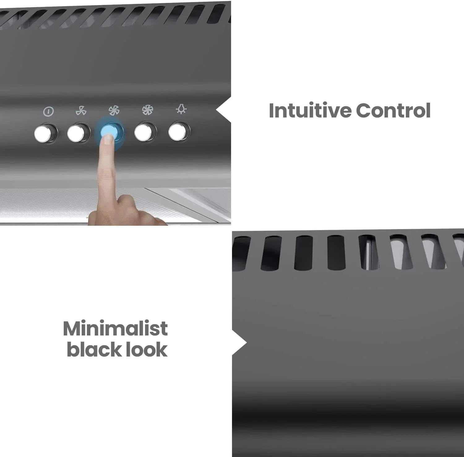 Filtre de cuisine réutilisable en acier inoxydable durable Comfee 30 po pour conduit/sans conduit sous armoire