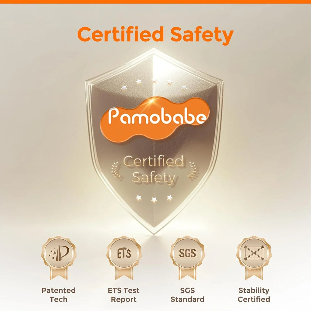 Parc pour bébé Pamo Babe - Le cadre en acier robuste offre un espace de couchage sûr et un berceau portable