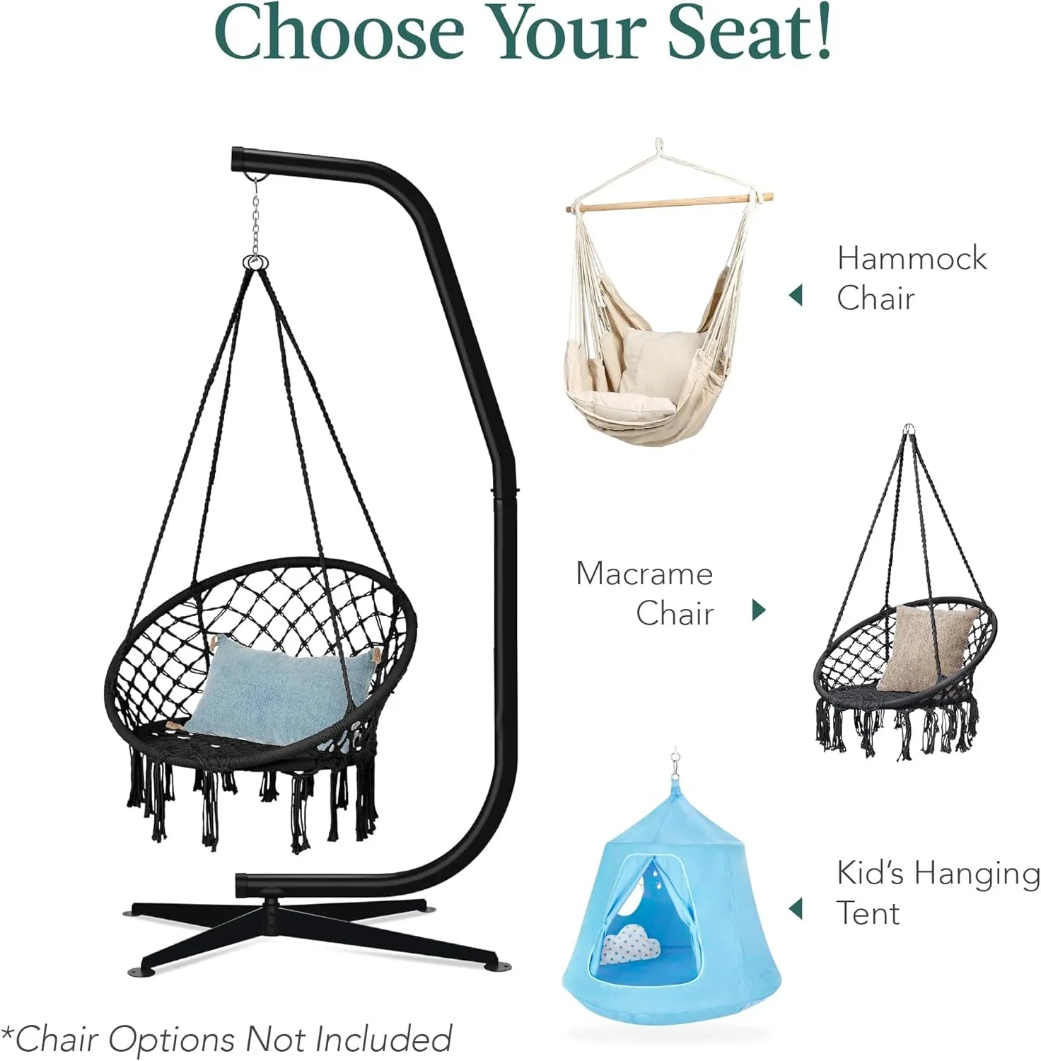 Support en C pour hamac en métal Best Choice Products