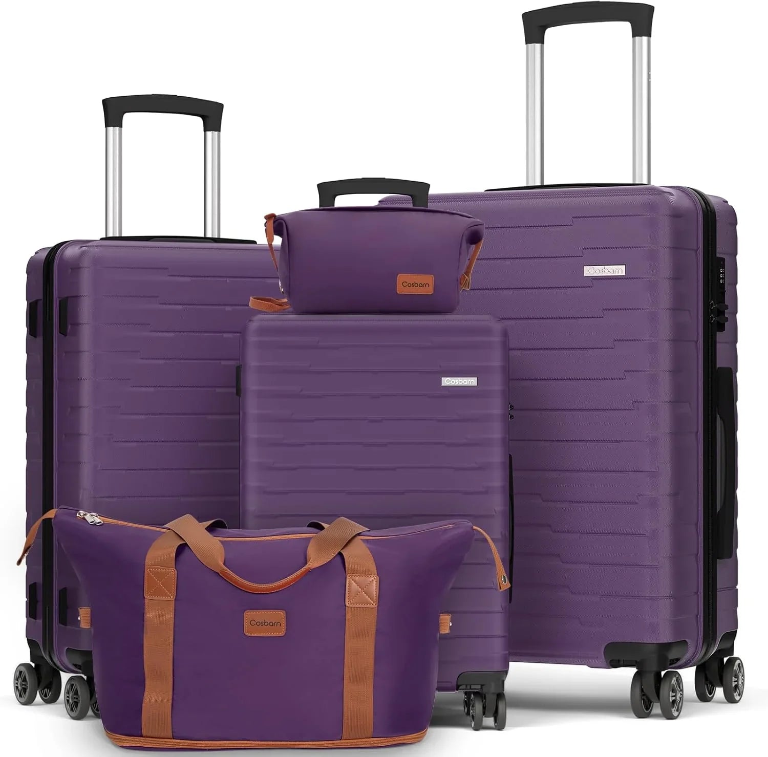 Ensemble de 5 bagages à roulettes, valise rigide en ABS avec roulettes pivotantes