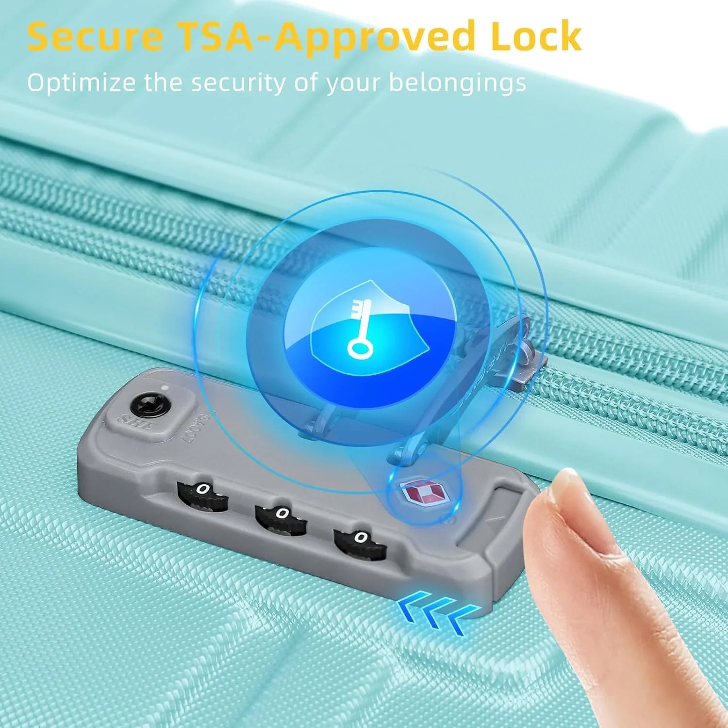 Ensemble de bagages 6 pièces, ensemble de valises rigides extensibles avec roulettes pivotantes, ensemble de bagages à roulettes légers