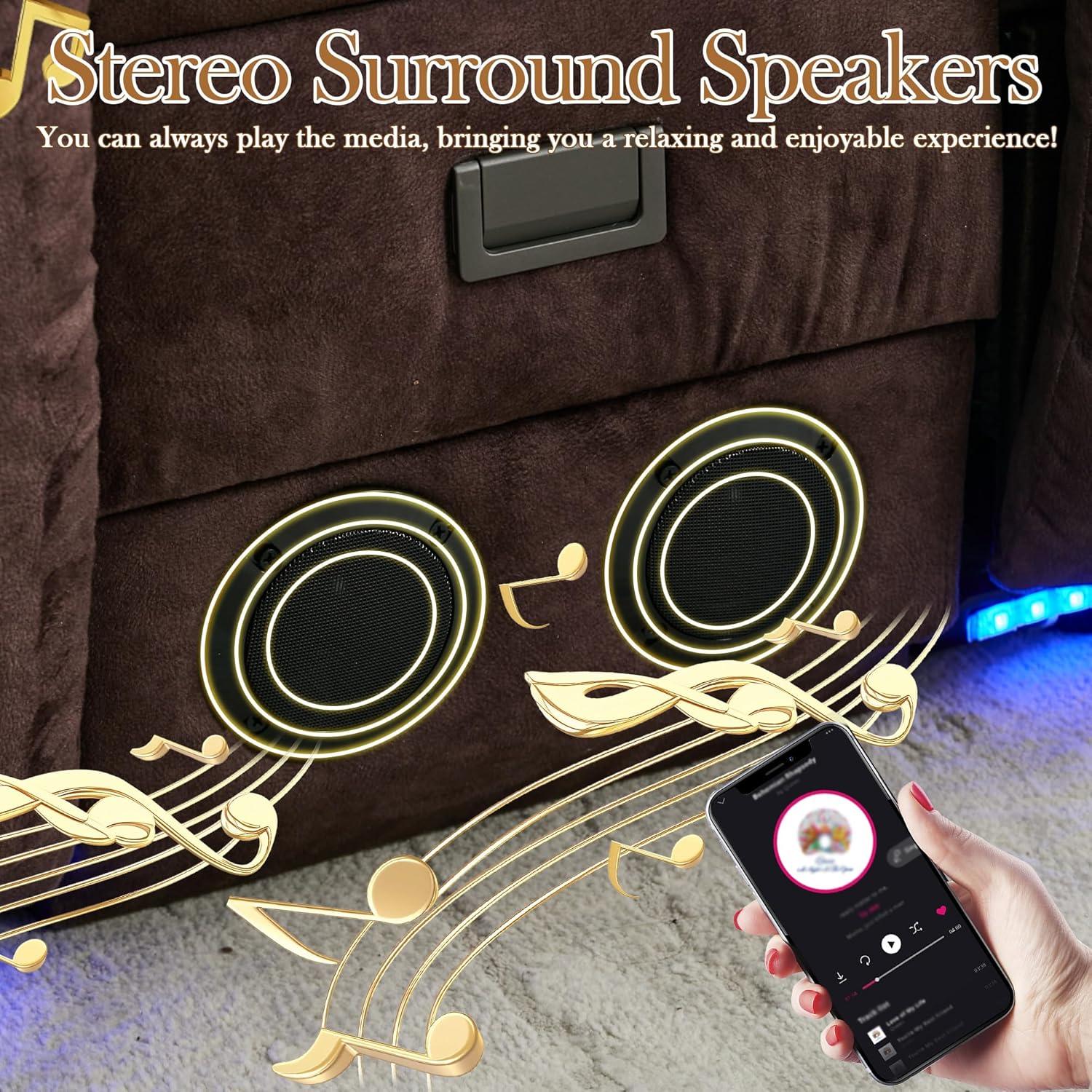 Canapé inclinable électrique TUNYI avec fonctions massage et chauffage, siège home cinéma avec console, canapé inclinable électrique pour camping-car