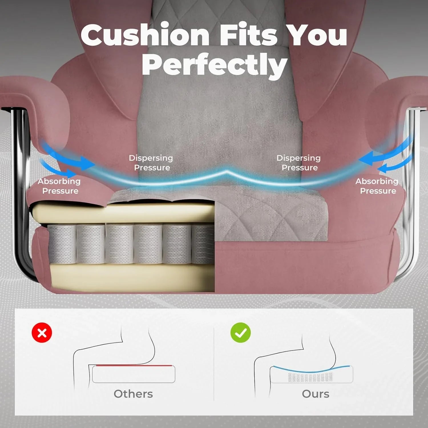 Grande chaise de bureau à dossier haut, chaise de jeu en cuir à dossier haut avec repose-pieds