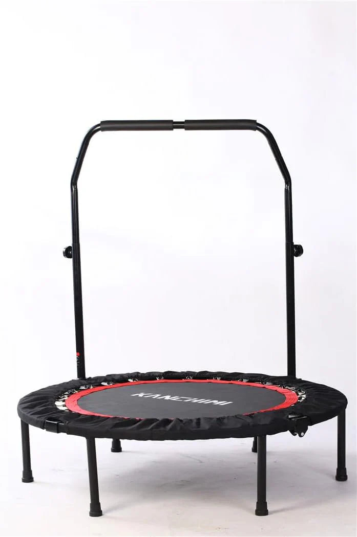 Kanchimi Mini Trampoline d'entraînement pliable de 40" à 48" avec poignée, charge maximale de 330 lb