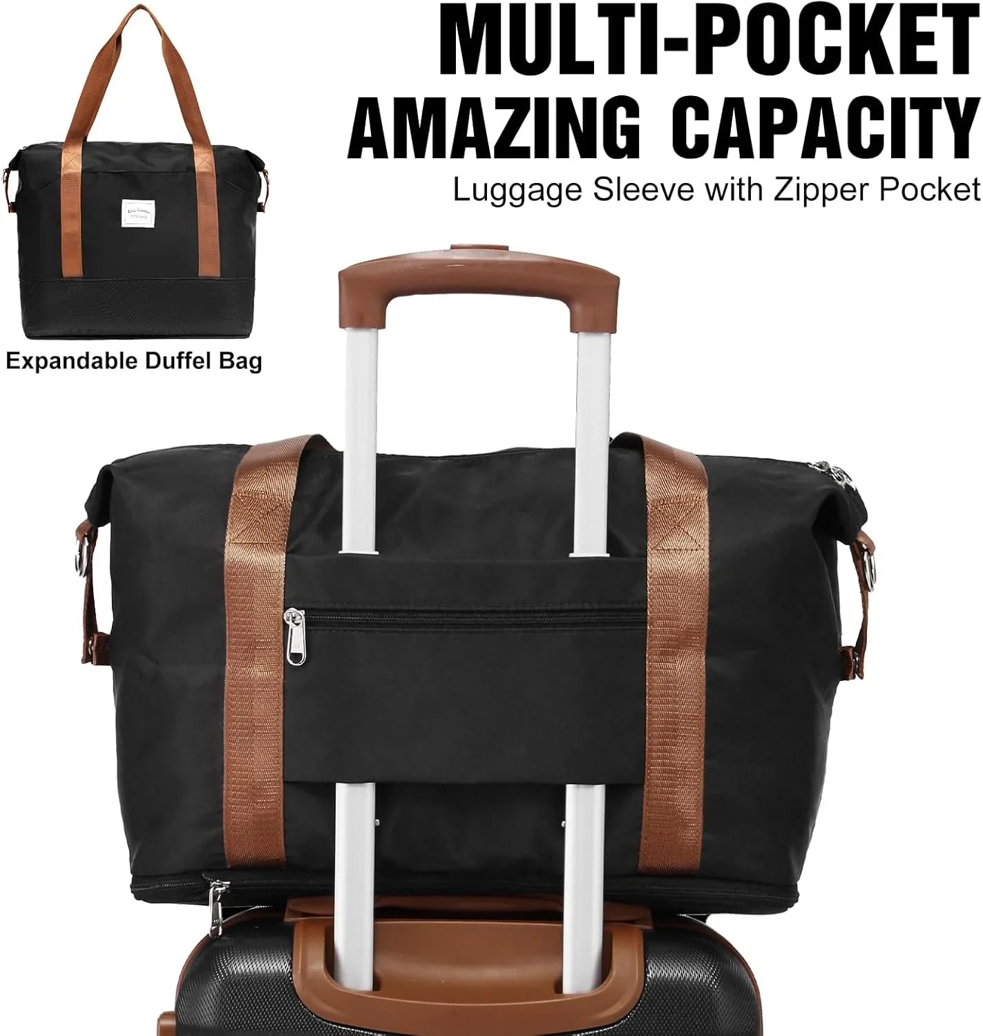 Ensemble de bagages LONG VACANCES 6 pièces : valise cabine rigide en ABS et PC, roulettes pivotantes et fermeture éclair YKK, cadenas TSA