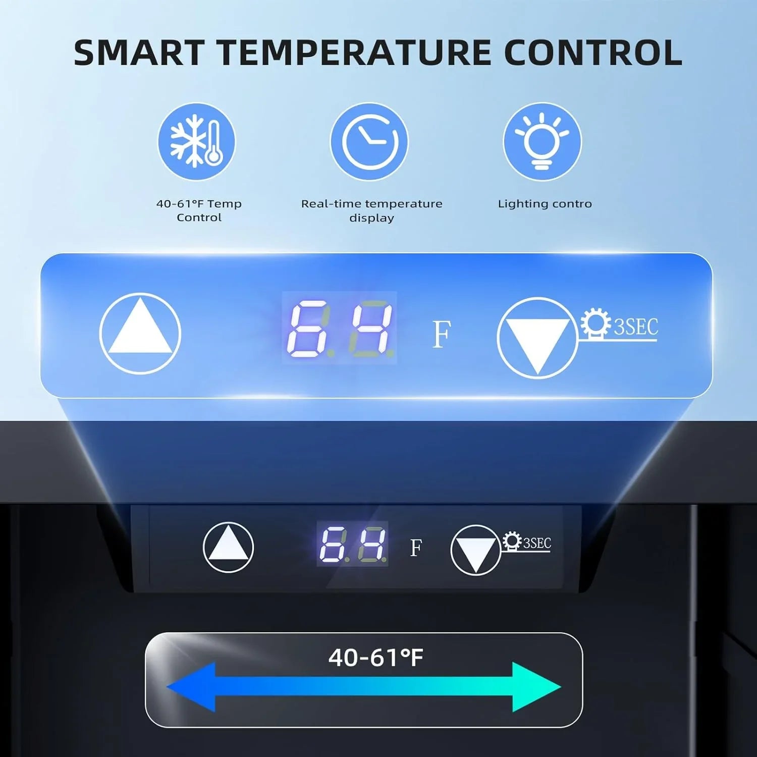 Réfrigérateur à boissons NJStar 68 canettes, mini-réfrigérateur à porte vitrée pour bière, boissons et vin, petit réfrigérateur autonome