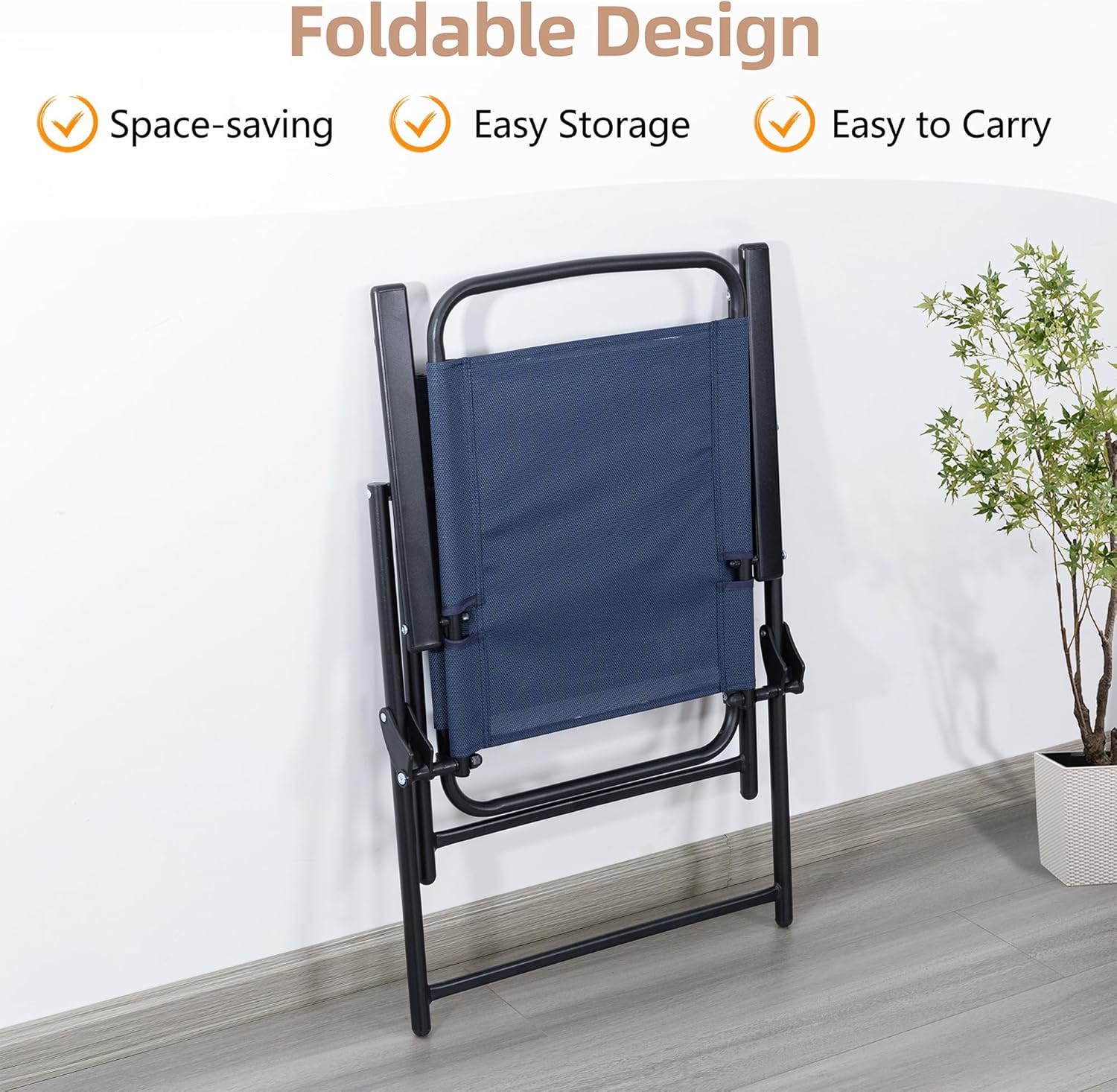 Ensemble table et chaises de salle à manger pliantes Vongrasig 6 pièces