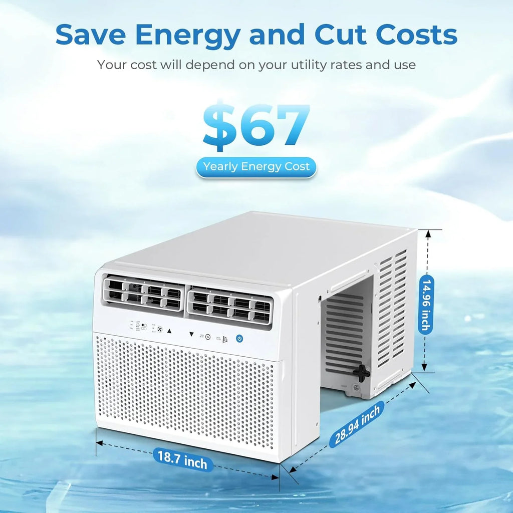 Climatiseur de fenêtre en U NJStar 12 000 BTU ultra-silencieux