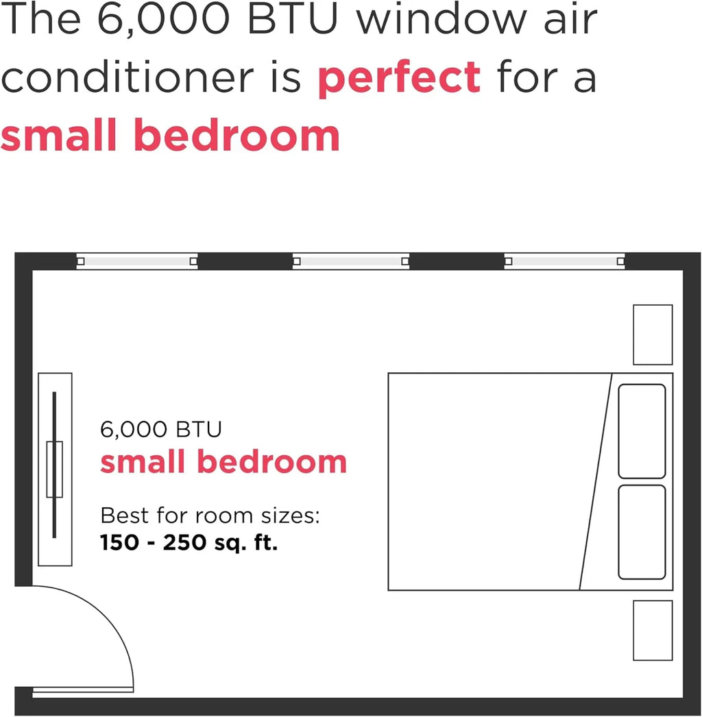 Climatiseur de fenêtre Frigidaire 5 000 BTU avec télécommande, refroidit jusqu'à 150 pi², fonctionnement silencieux