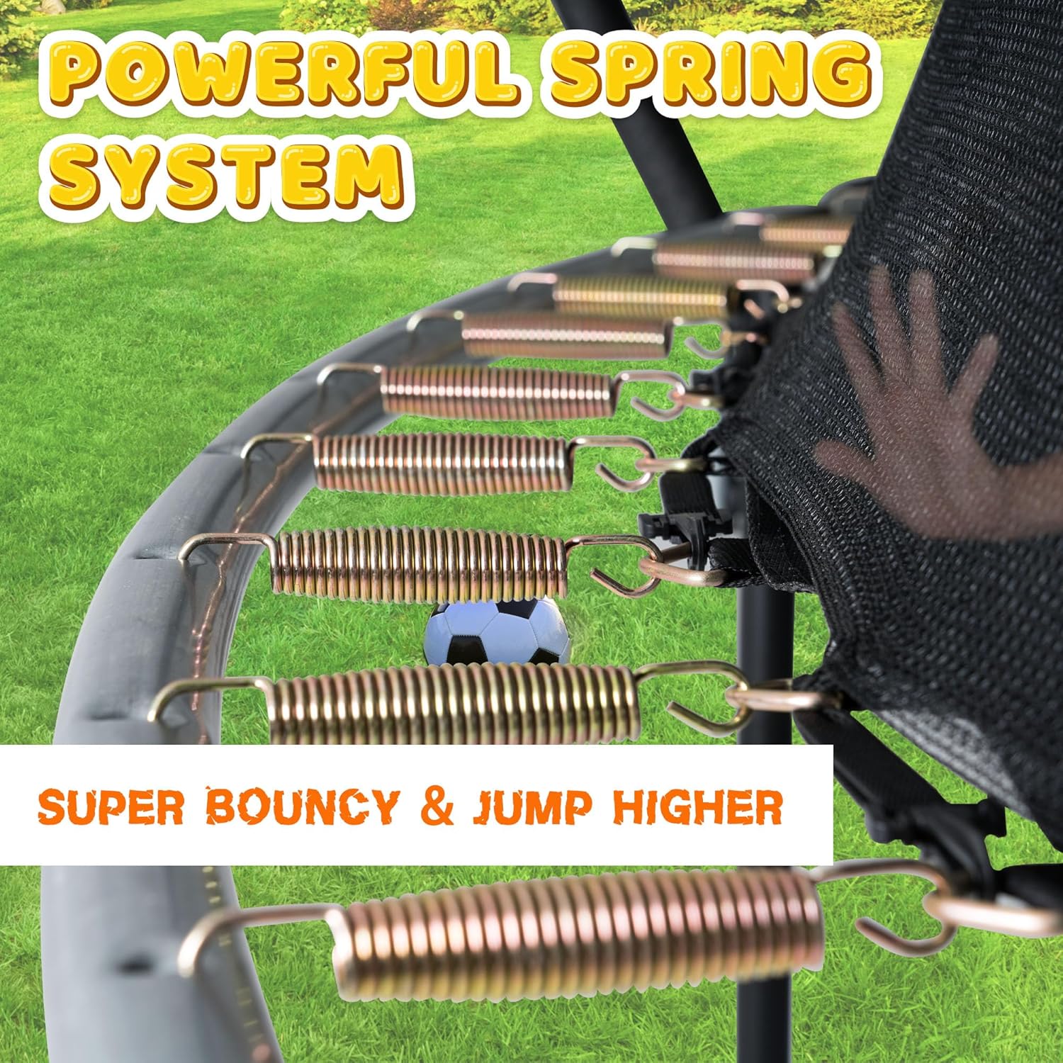 Trampoline Trampoline de loisirs avec filet de clôture et échelle, trampoline d'extérieur antirouille pour enfants et adultes