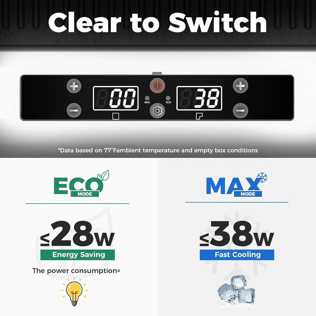 Réfrigérateur portable 12 V 21 litres, autonomie de 50 heures, glacière électrique pour voiture