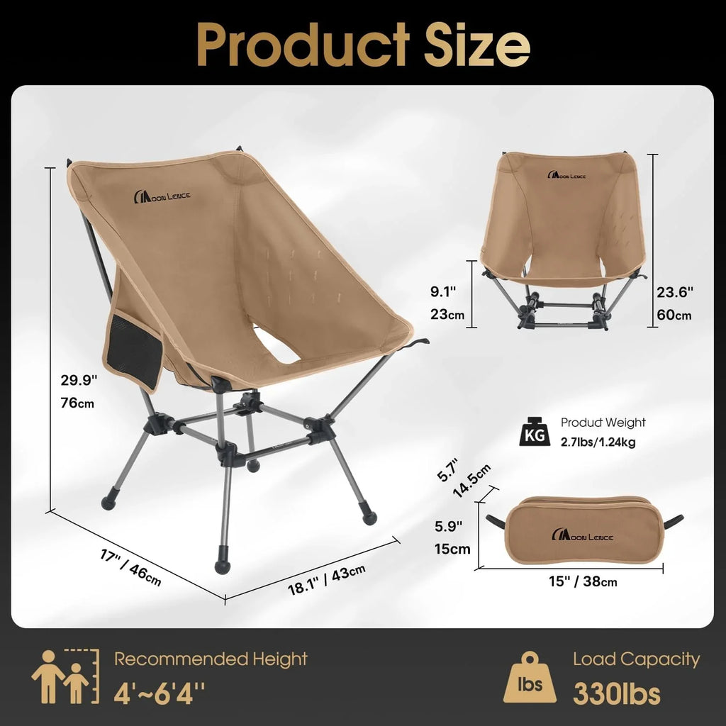 Chaise de camping portable et chaise pliante pour la randonnée et la randonnée