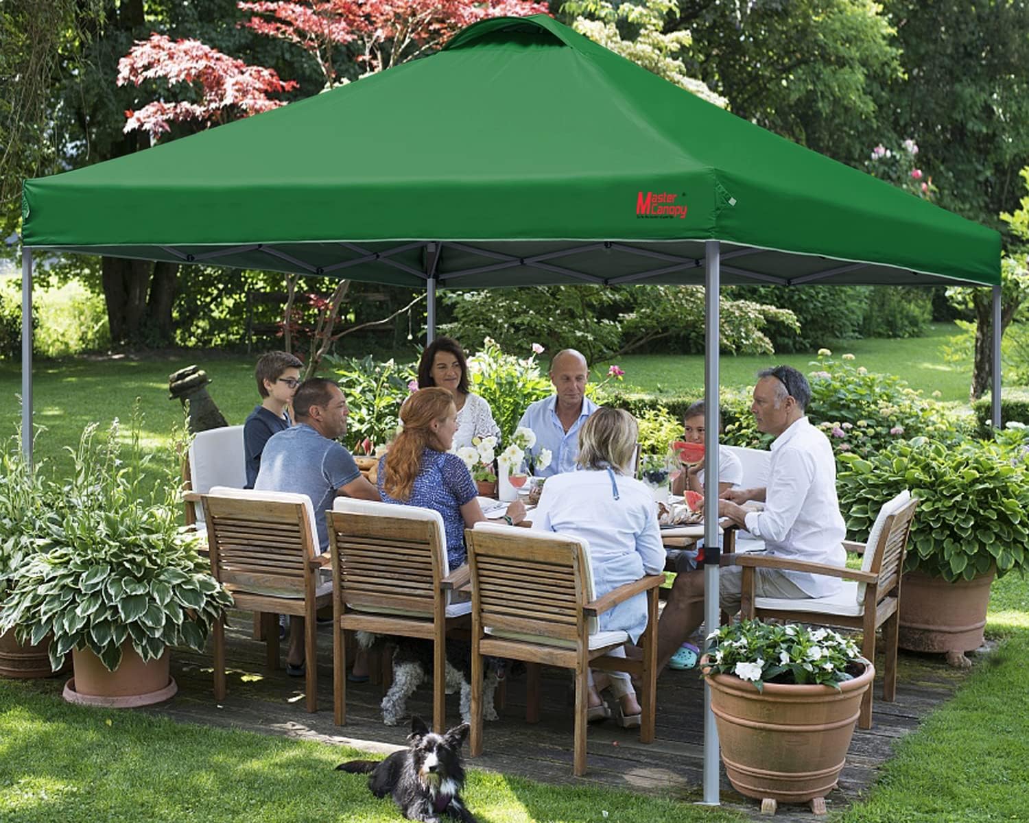 Tente pop-up robuste avec sac à roulettes (10 x 10, noir)