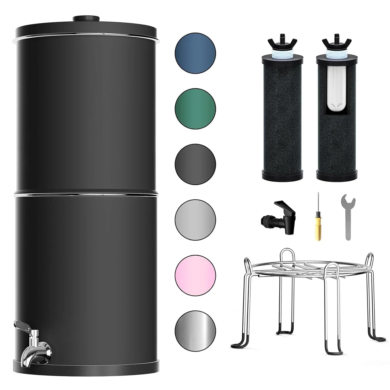 Système de filtration d'eau par gravité par ultrafiltration Purewell en trois étapes de 0,01 μm 304