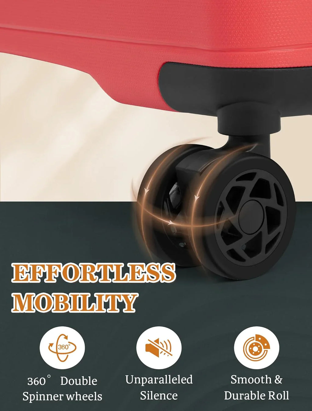 Ensemble de 5 bagages à roulettes, valise rigide en ABS avec roulettes pivotantes