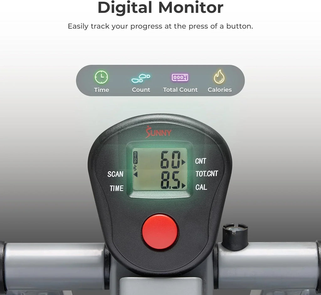 Vélo elliptique Smart AirWalk Sunny Health & Fitness, à faible impact, 76 cm, pour usage domestique