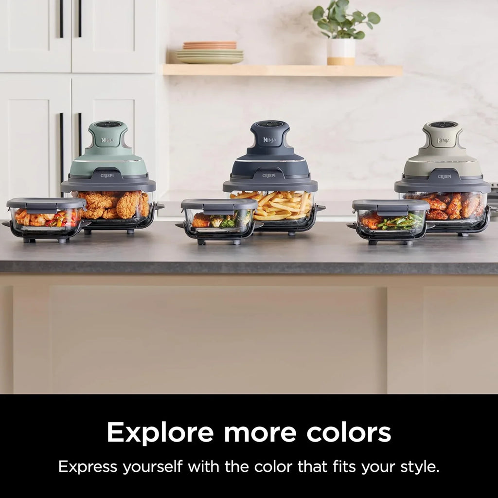 Ninja Crispi Friteuse à air portative en verre 4-en-1