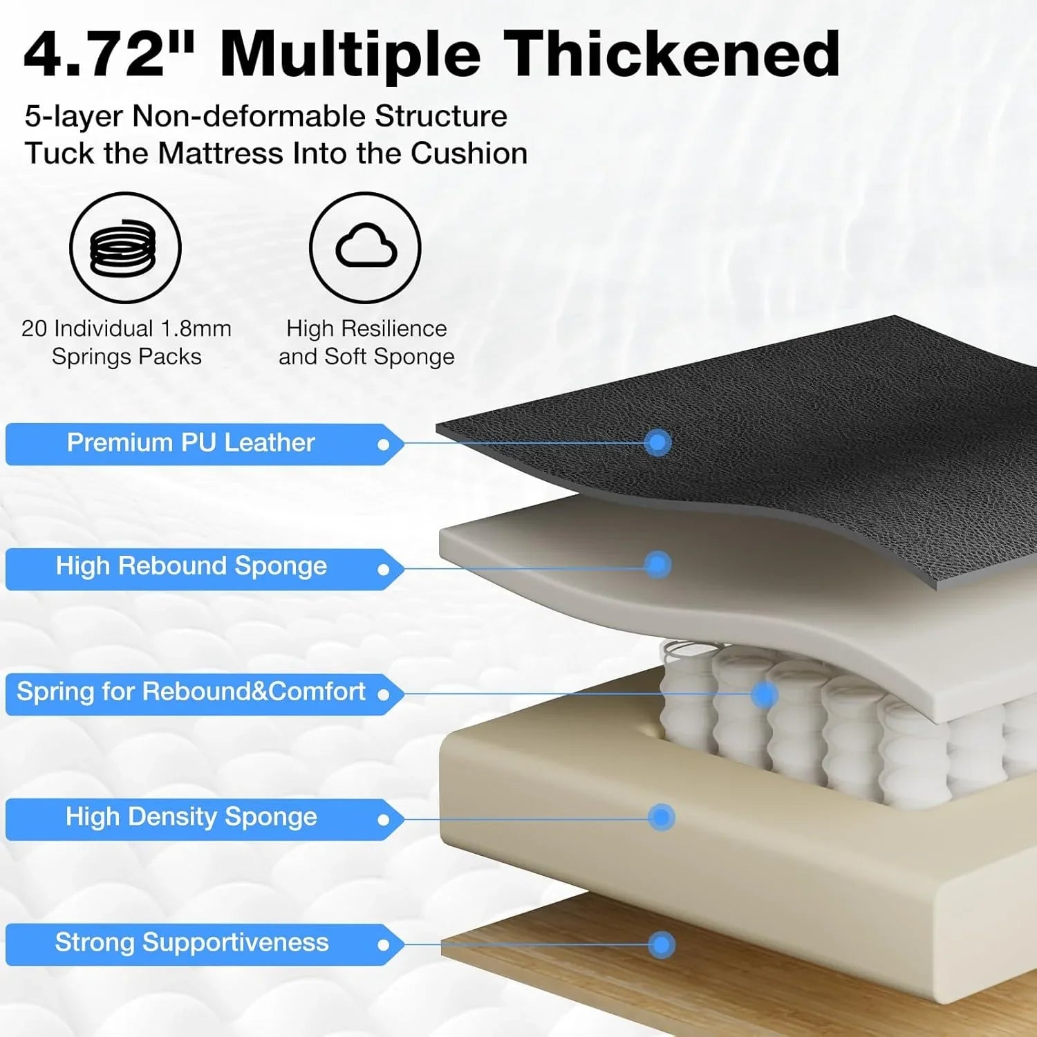 Chaise de bureau massante avec fonction chauffante Chaise de bureau inclinable à dossier haut pour la maison