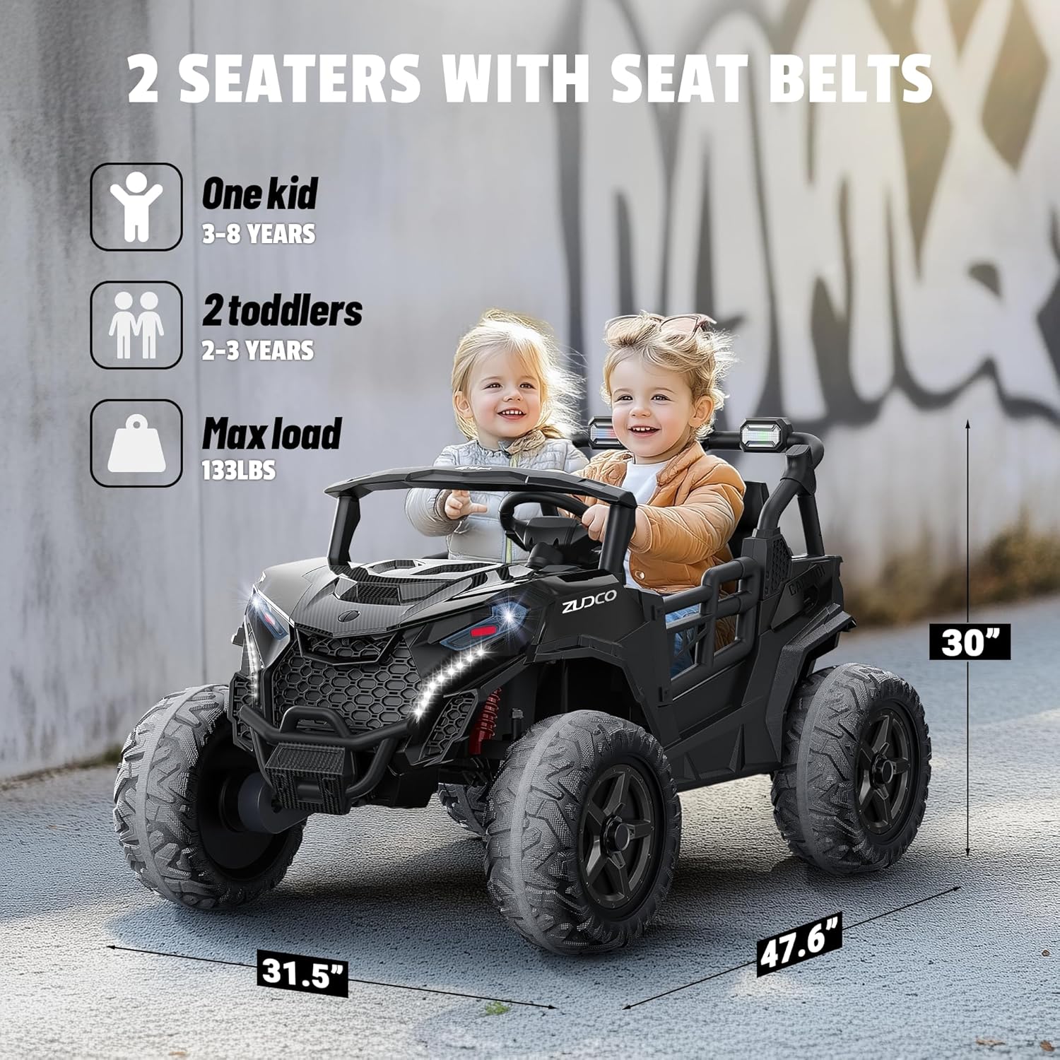 Camion jouet électrique de voyage tout-terrain rose