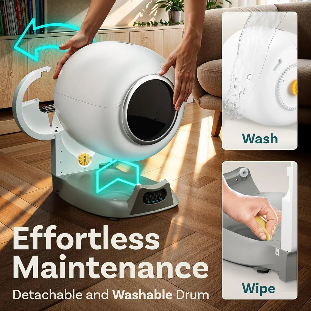 Bac à litière automatique pour chat autonettoyant avec capteur de sécurité, adapté à plusieurs chats