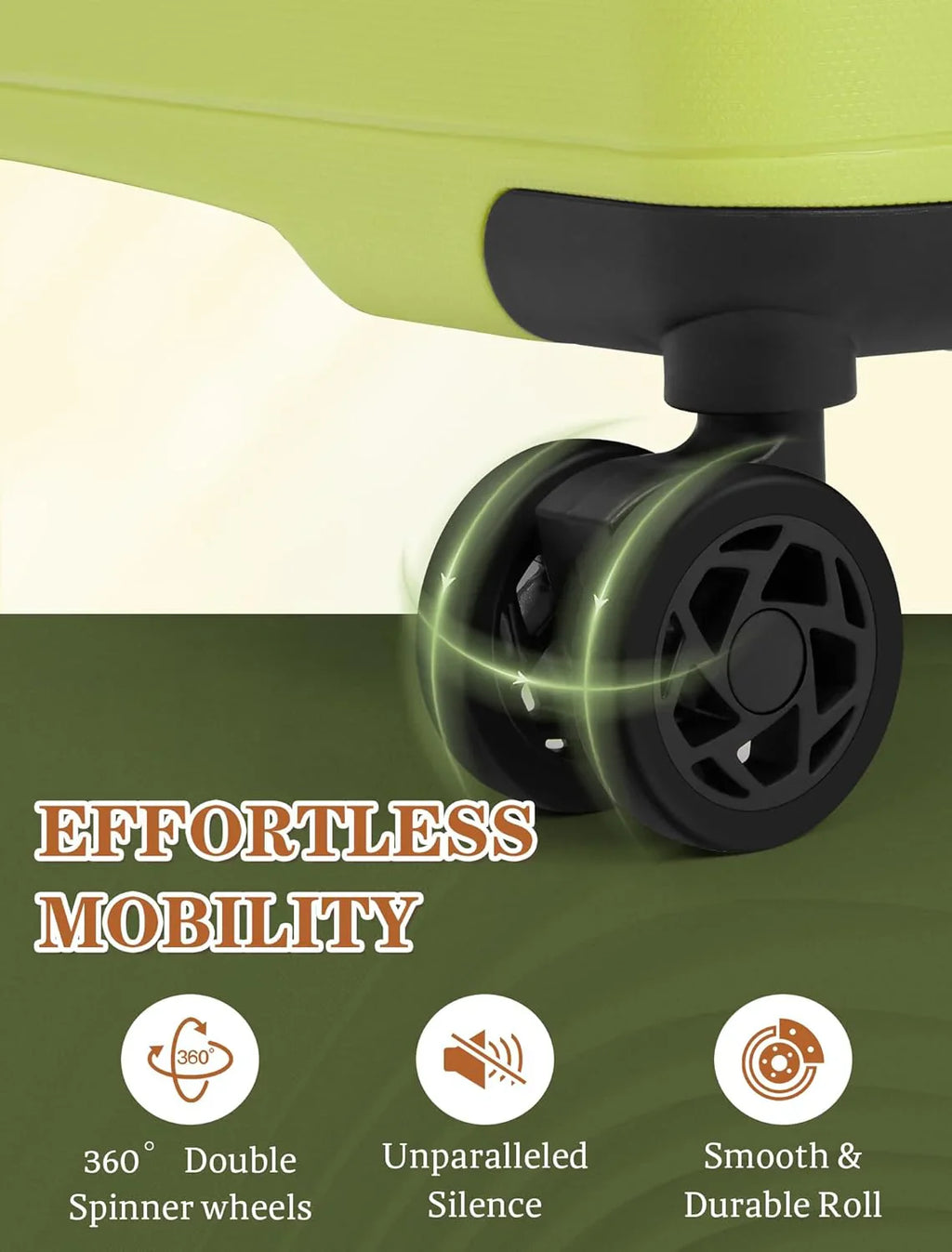 Ensemble de 5 bagages à roulettes, valise rigide en ABS avec roulettes pivotantes