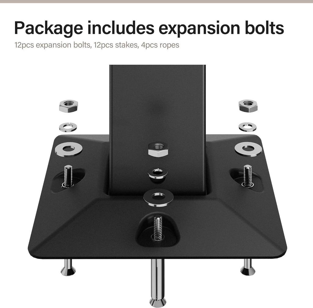 Tente pavillon d'extérieur améliorée à double toit, auvent imperméable UV50+ avec filet et crochets