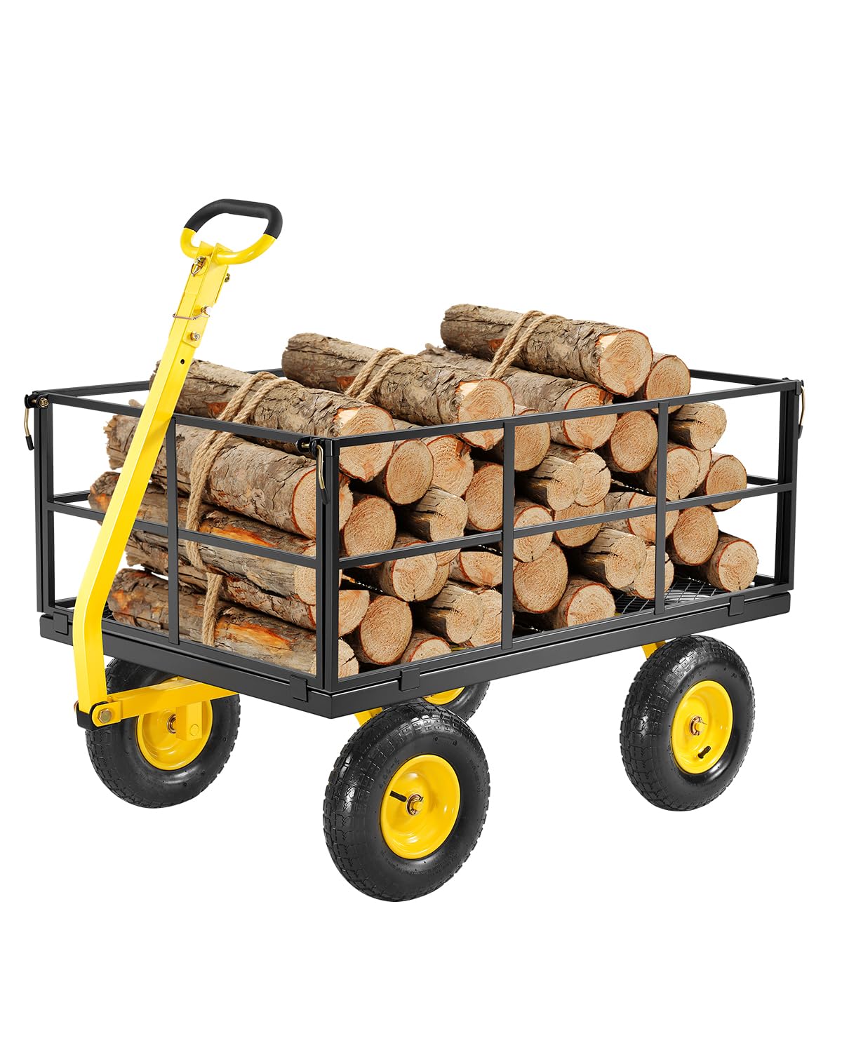 VEVOR chariot de transport de jardin véhicule utilitaire de remorque en métal extérieur robuste