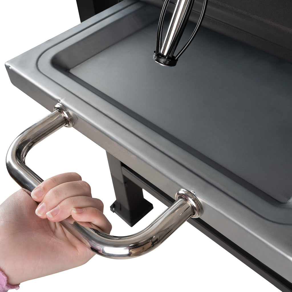 Chariot de cuisson au charbon de bois BBQ-Toro avec plateau à charbon réglable en hauteur, couvercle, thermomètre, grand fumoir pour barbecue XXL