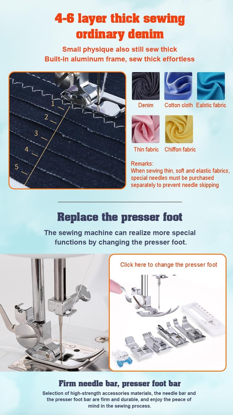 Machine à coudre pour débutants, mini machine à coudre portable