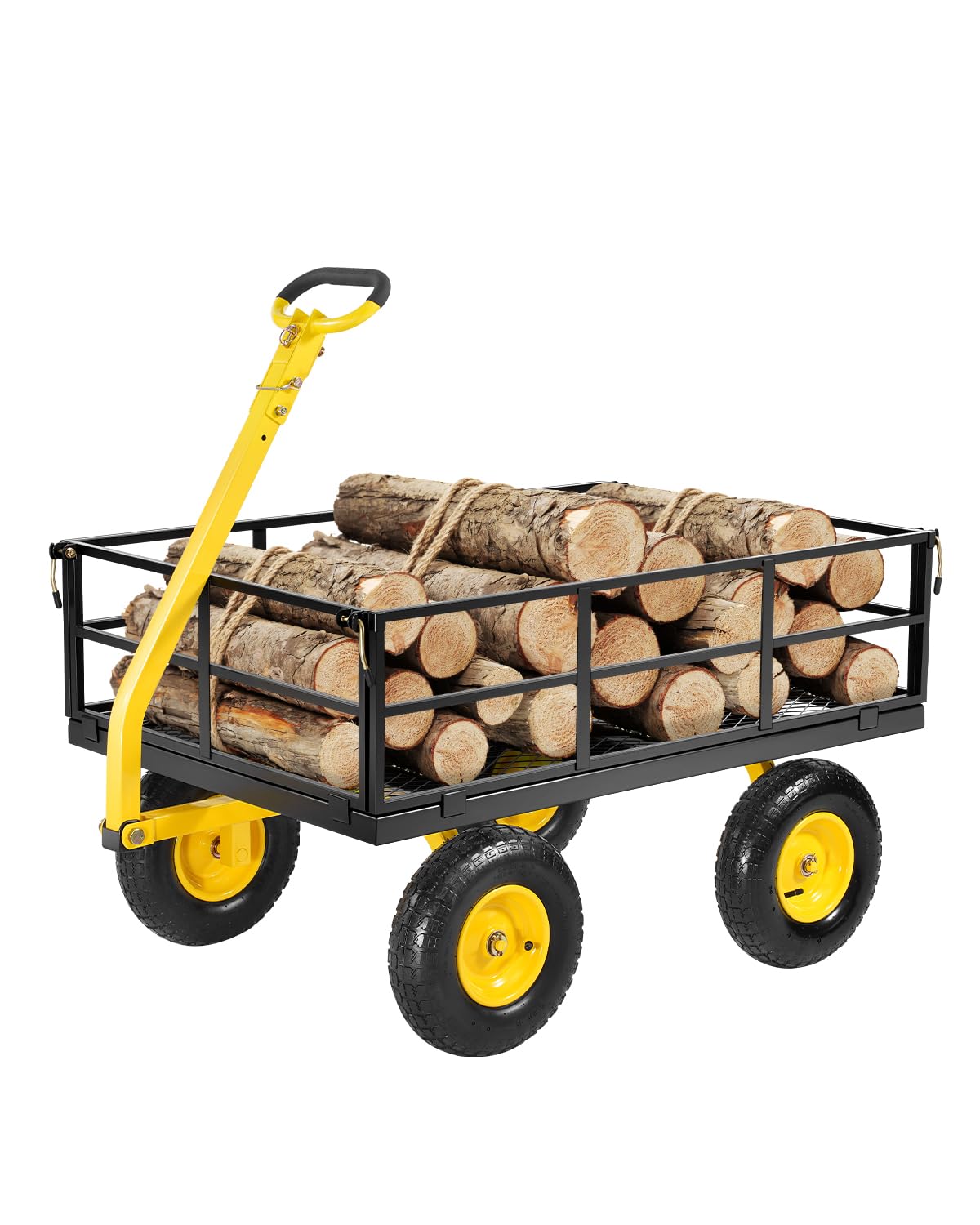 VEVOR chariot de transport de jardin véhicule utilitaire de remorque en métal extérieur robuste
