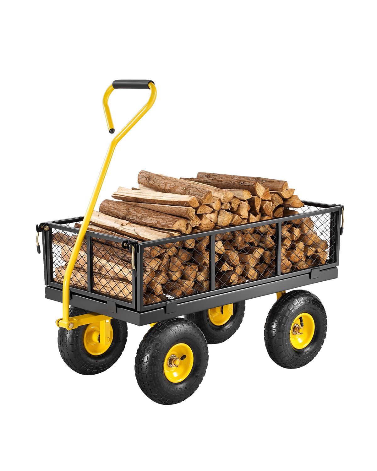 VEVOR chariot de transport de jardin véhicule utilitaire de remorque en métal extérieur robuste