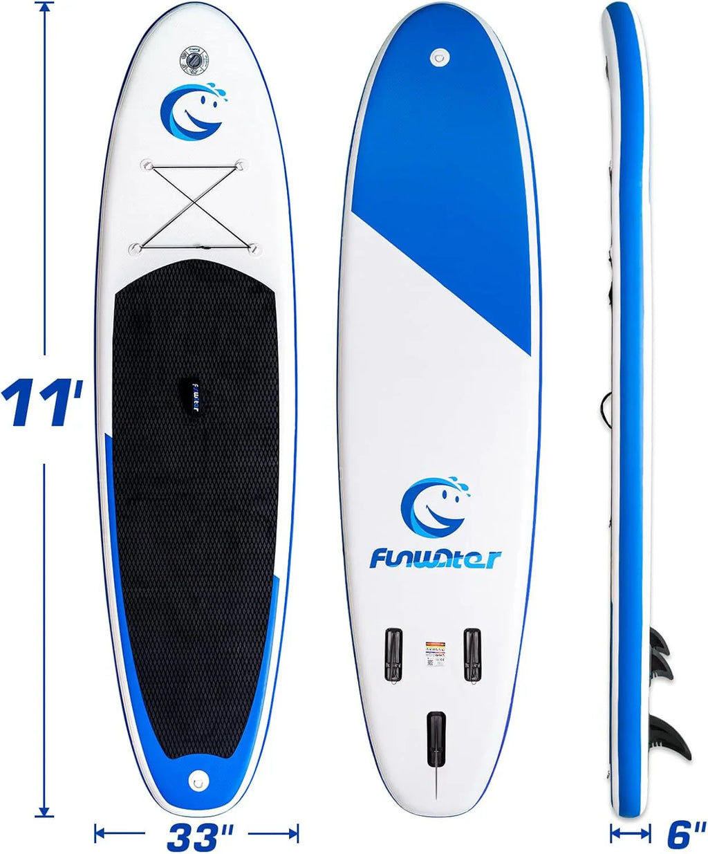 FunWater Stand Up Paddle Board Planche de paddle gonflable ultralégère avec accessoires SUP