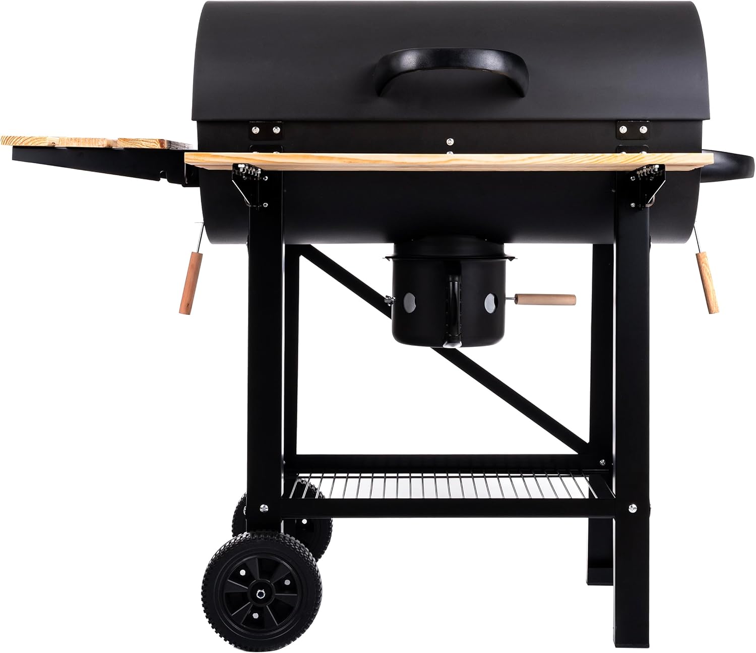 Couvercle de gril de cuisson LEHMANN Charcoal Grill XL, roues et poignées chauffantes,