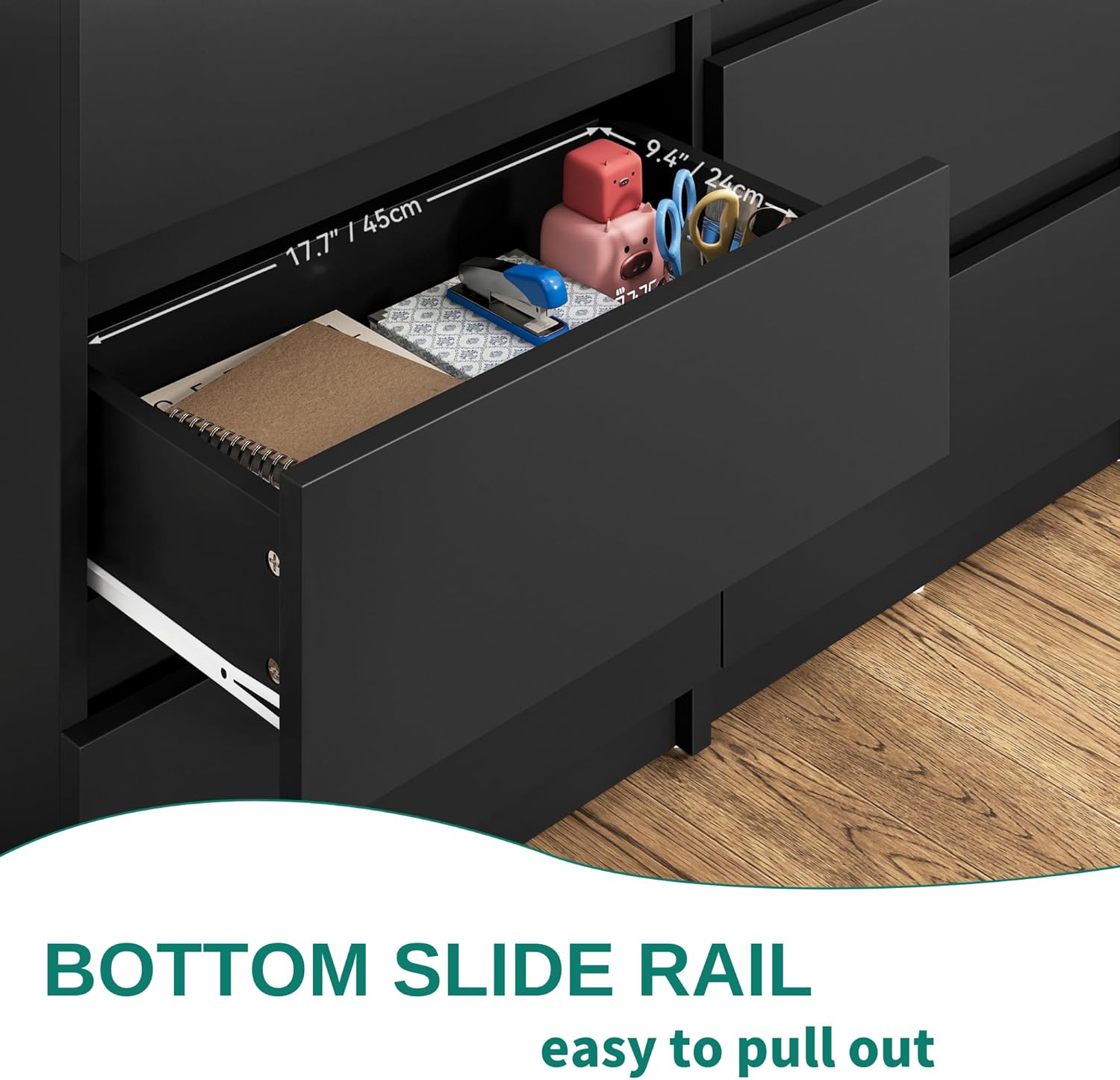 Commode YITAHOME avec 6 tiroirs, meuble de rangement moderne pour chambre à coucher,