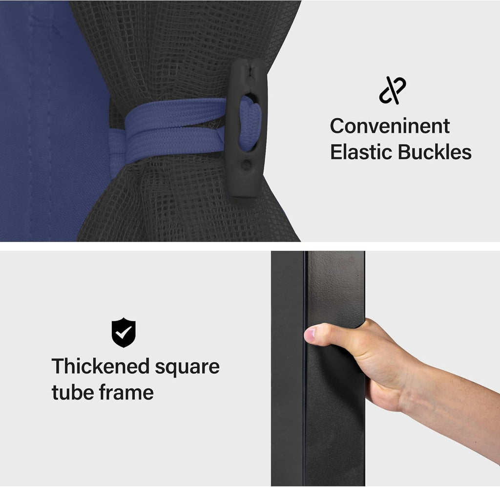 Tente pavillon d'extérieur améliorée à double toit, auvent imperméable UV50+ avec filet et crochets