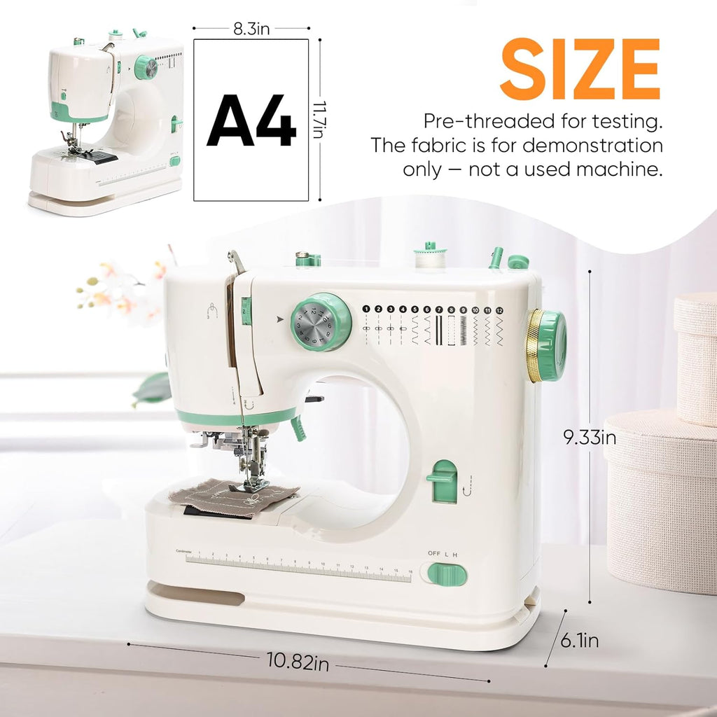 Mini machine à coudre domestique à deux vitesses