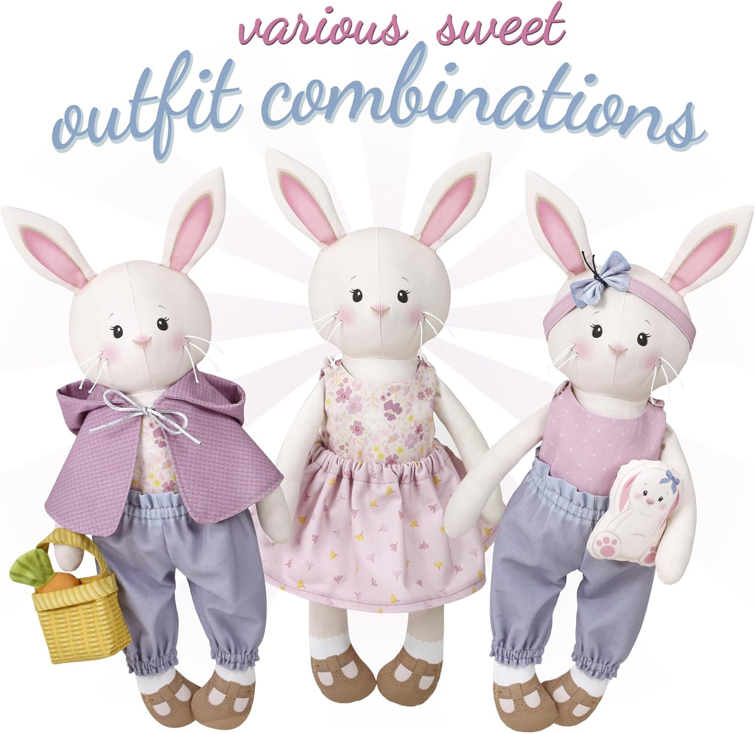 kullaloo Kit de couture en tissu pour débutant – Kit de loisirs créatifs pour filles et garçons