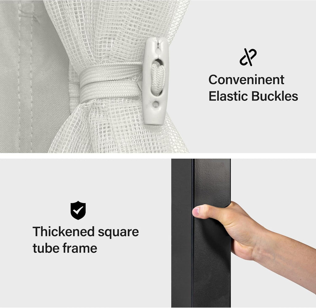 Tente pavillon d'extérieur améliorée à double toit, auvent imperméable UV50+ avec filet et crochets