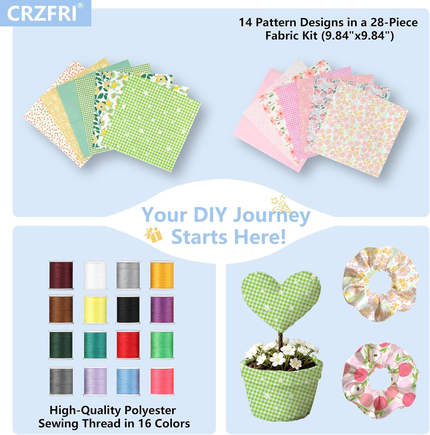 Mini machine à coudre pour débutant avec kit de couture CRZFRI Machine à coudre portable pour bricolage à domicile