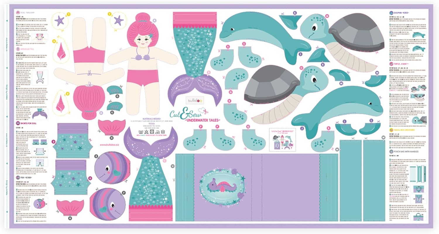 kullaloo Kit de couture en tissu pour débutant – Kit de loisirs créatifs pour filles et garçons