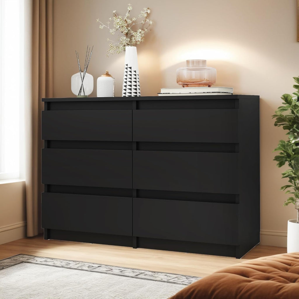 Commode YITAHOME avec 6 tiroirs, meuble de rangement moderne pour chambre à coucher,